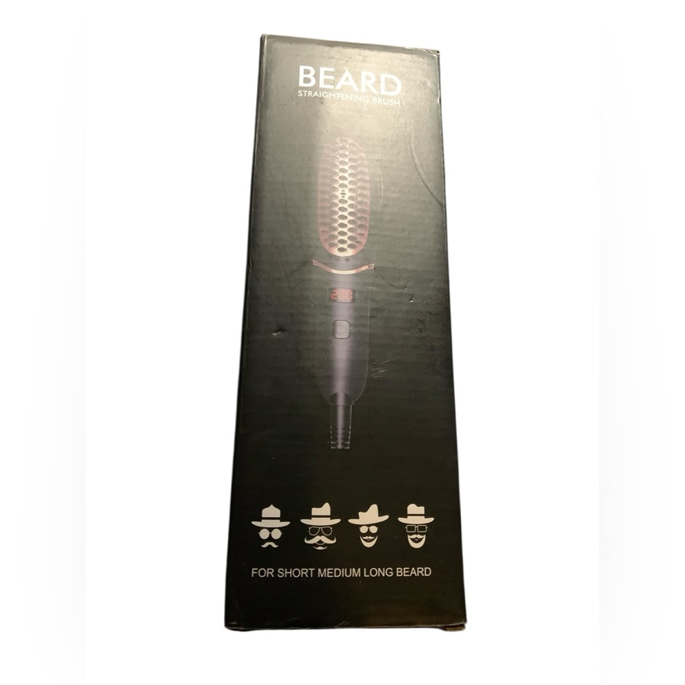 Heated Beard Straightening Brush for Short Medium Long Beards Men's Styling Tool